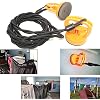 AUXPhome Bungee Clothesline | Braided Polyester Cord Travel Clothesline with 2 Strong Suction Cups (Orange, 1 Count, 0.5 LB)