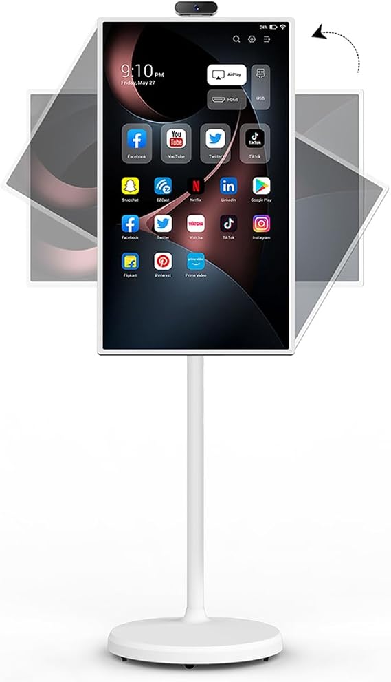 ApoloSign 32" 1080p Portable Monitor with Incell Touch Screen, Android OS(Support Google Store), Built-in Battery(4-6H), Full Swivel Rotation, Remote Control