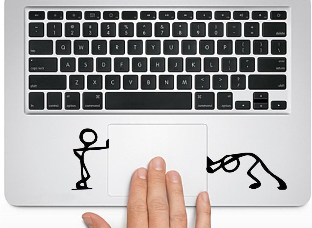 Cute Matchman-Pushing and Standing Silhouette Decal Macbook Trackpad-laptop or Car-window Skin Stickers