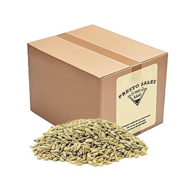 Sunflower Seeds, Raw Shelled, Premium, Kitchen User Friendly, Vegan, Packed in 10 lbs. (160 oz.) resealable pouch bag by Presto Sales LLC