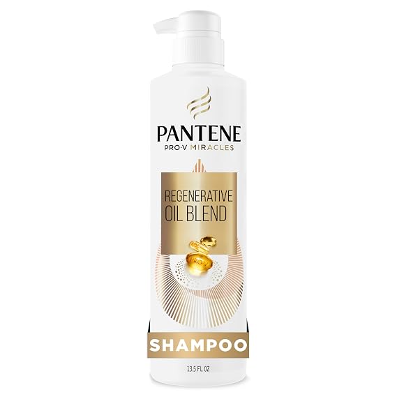 Pantene Pro-V Miracles Sulfate Free Shampoo, Extreme Damage Care Regenerative Oil Blend, Soften and Strengthen Stressed, Dry, Damaged Hair, Argan & Jojoba Oils, Paraben-Free, 13.5 Fl Oz