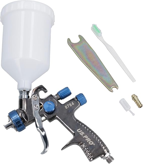 AB Tools LVLP Gravity Feed Air Spray Paint Gun with 1.4mm Nozzle 600ml Cup Capacity