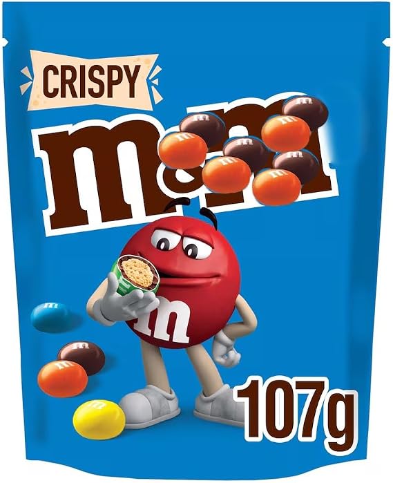 M & M Crispy Milk Chocolate Bites 107g (Pack of 2)
