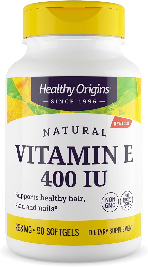 Healthy Origins Vitamin E 400 IU (268 mg), 90 Liquid Softgels - Natural Mixed Tocopherols (d-Alpha, d-Beta, d-Gamma, d-Delta) - Supports Cardiovascular Health, Immune Function & Skin Cellular Support