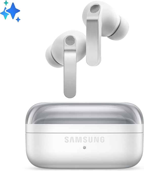 Samsung Galaxy Buds4 Pro Bluetooth Kulaklık, Beyaz, Metal Gövde, 2 Yollu Hoparlör & Çift Amplifikatör, Geliştirilmiş ANC, Adaptif Gürültü Kontrolü