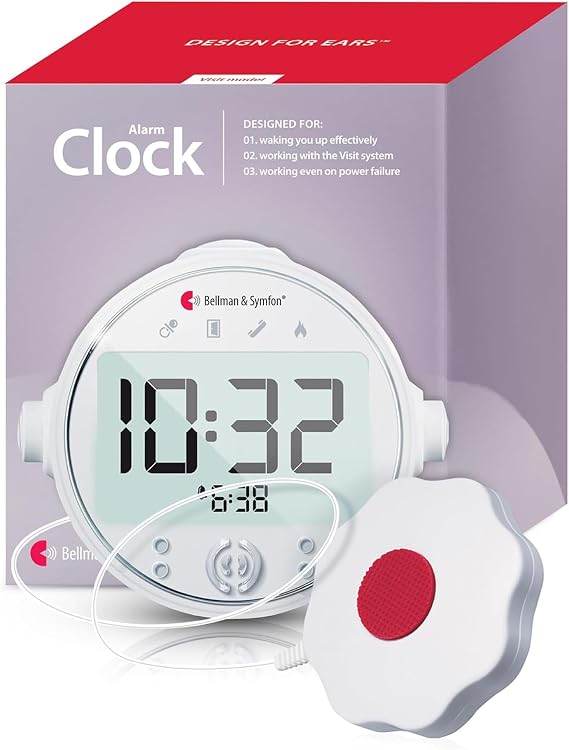 Bellman Alarm Clock Receiver - Bed Shaker, Flashing Lights for Hearing Loss