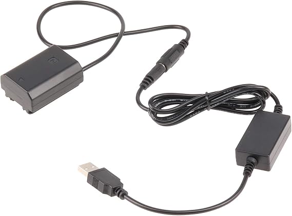NP-FZ100 Dummy Battery with 5V 2A USB Cable for Sony A9 A7III A7M3 A7RIII A7R3 DSLR Cameras