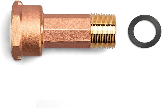 3/4" NPT Thread Meter Fitting with 1" NPS Nut