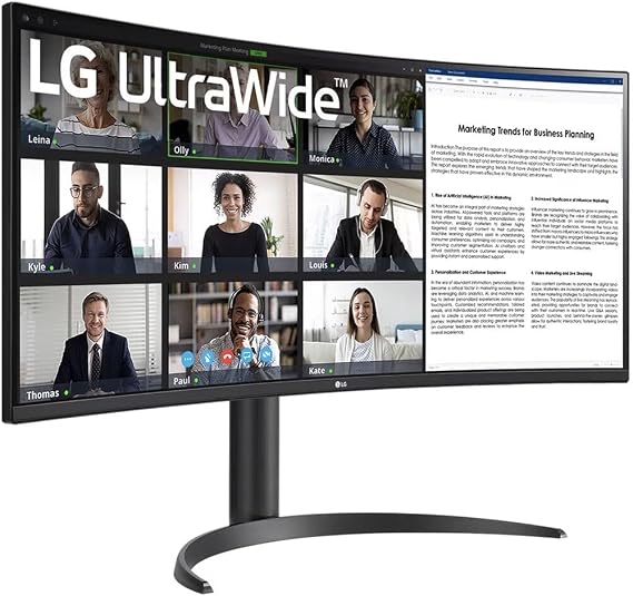 LG 34BR55QC-B 34 UltraWide QHD Curved Monitor with USB Type-C