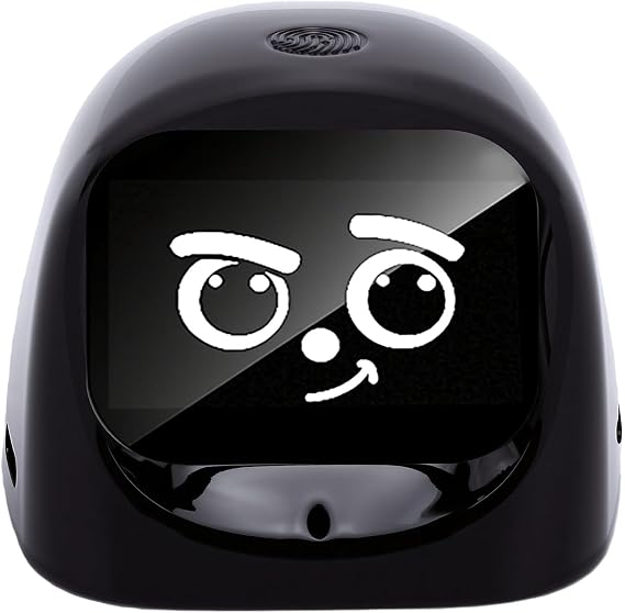 PUSOKEI AI Desk Robot Companion Interactive Pet for Car Desk (Black)