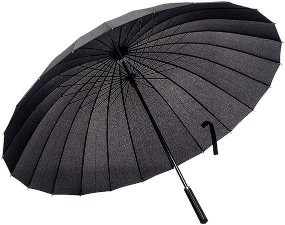 24 Ribs Large Umbrella Fashion Long Handle Straight Anti-UV Sun/Rain Stick Umbrella KS07P
