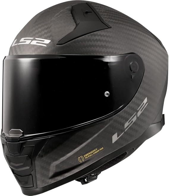 LS2 Unisex Vector Ii Carbon Matt Carbon Integraler Motorradhelm