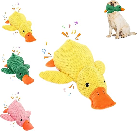 Popular Dog Duck Toy, Dog Duck Toy, Large Plush White Duck Dog Toy, Upgraded Goose Indestructible Dog Toys, Super Soft Plush Stuffed Animal Toy Duck Plush Toy for Pets Dogs (A, Small)