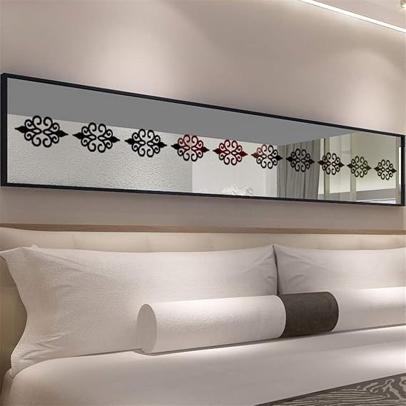 10 Pcs Mirror Wall Stickers, Self Adhesive 3D Mirror Plastic Wall Sheet Tiles Decorative Murals Sticker, for Home Living Room Bedroom Office Hallway DIY Art Wall Decal Decoration Stickers (black)