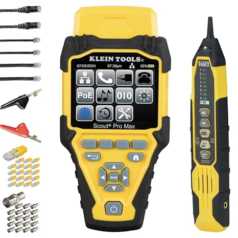 Klein Tools 80179 Scout Pro Max VDV Tester & Digital Probe-Pro Tracing Set