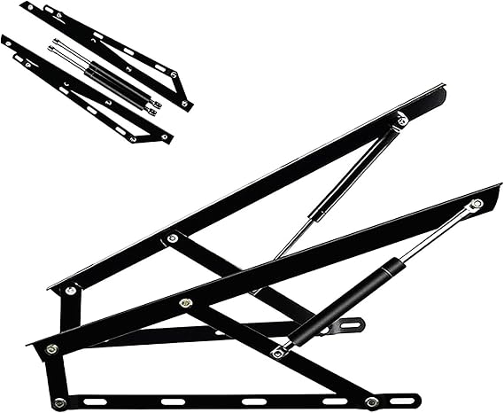 Bed Lift Mechanism 61/75/90/110/120/150cm Hydraulic Bed Lift Kit Tatami Support Rod High Box Bed Lift Furniture Heavy Duty Gas Spring Bed Storage Lift Kit Hydraulic Bed Mechanism(90cm)