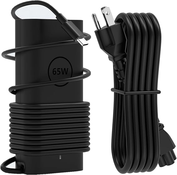 65W USB C Laptop Charger Compatible with Dell Pro 14 16/Pro Max 14 16 13 14 Plus 2-in-1 DB04250 16 Plus 2-in-1 DB06250 Premium Rugged 13 14 Laptops Compatible with Dell 65W USB C Charger