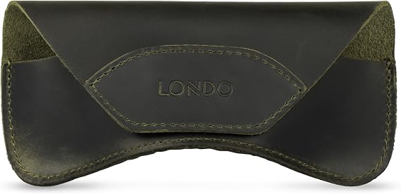 Londo Genuine Leather Case for Eyeglass, Sunglasses, Goggles and Spectacles with Magnetic Closure