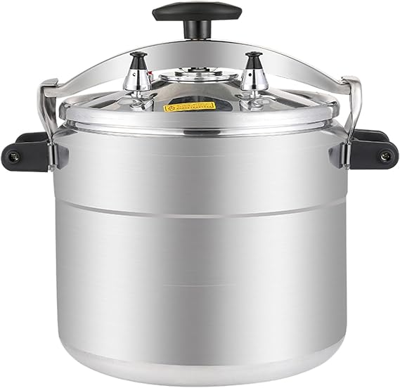 Commercial Very Large Pressure Cooker, 33-60 Quart Aluminum Pressure Cooker Anti-Scalding and Heat-Insulating Handle, Double Valves for Stable Cooking Pressure, for Commercial Use,50L(33L)