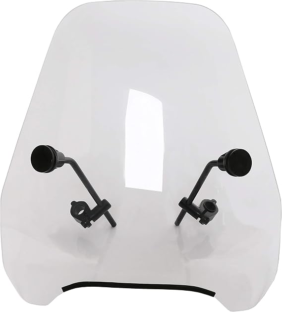 Universal 15 Motorcycle Windshield Height Clear Large Windscreen Compatible with Harley Yamaha Honda Bikes with 7/8'' or 1'' Handle Bars