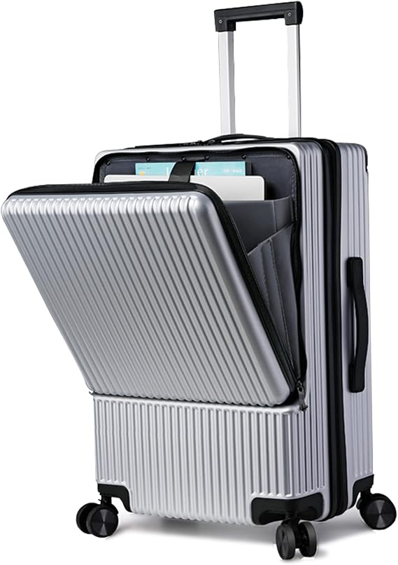 feilario Expandable Hardside 360 Spinner Wheel Luggage - Waterproof ABS Carry-On Suitcase with USB Charge & TSA Lock for Business and Travel