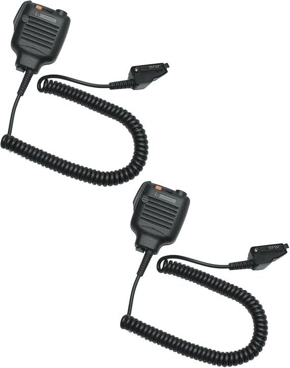 Speaker Mic Remote Shouder Microphone for Kenwood Radios KMC25 NX-200 NX-210 NX-300 NX-3200 NX-5300 NX-3300 NX-5200 K2 NX-5400 TK-2180 TK-3180 TK-280 TK-290 P25,2 Pack