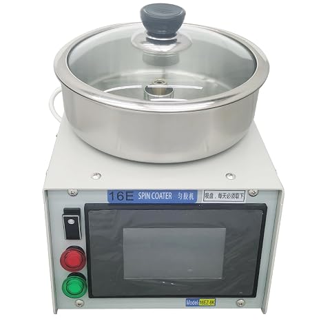 Spin Coater Laboratory Super Spin Coater Glue Coating Homogenizer Spin Coating Instrument Lab Compact Super Spin Coating Machine for Photoresist Coating, Boron Coating 100-8000RPM 110V