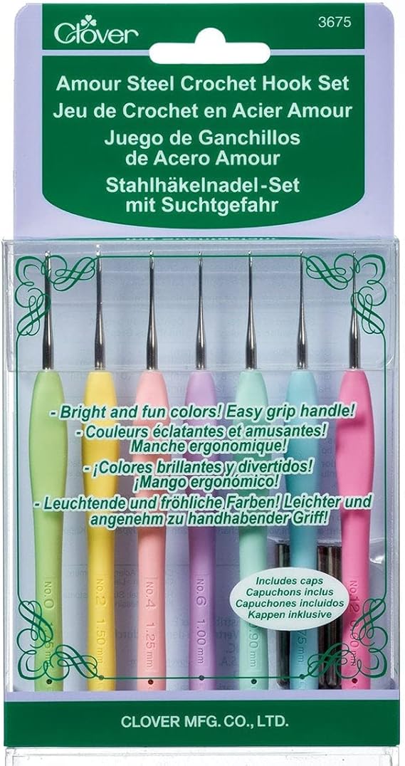 Clover Amour Steel Crochet Hook Set