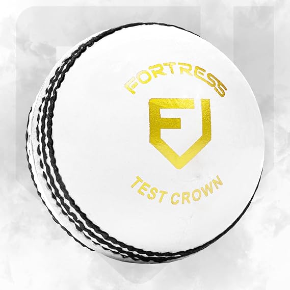 FORTRESS Machine-Stitched Royal Crown Cricket Balls | 4-Piece Construction, MCC Compliant | Available in Mens, Womens, and Junior Sizes