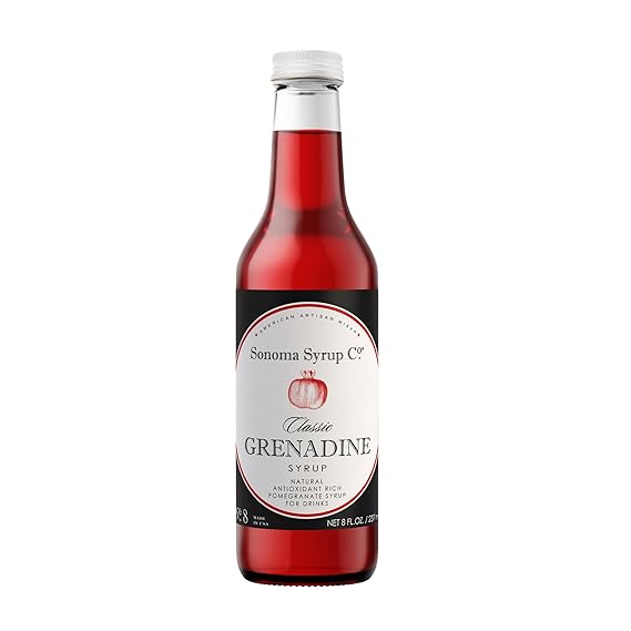 Sonoma Syrup Co. Grenadine Syrup 8 fl oz | for Shirley Temples, Cocktails, and Beverages | Hand Crafted in the USA