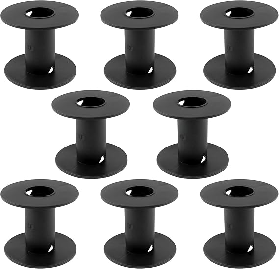 Xhziy Plastic Spool Empty Plastic Spool 71mm/2.8inch Empty spools Black -8PCS