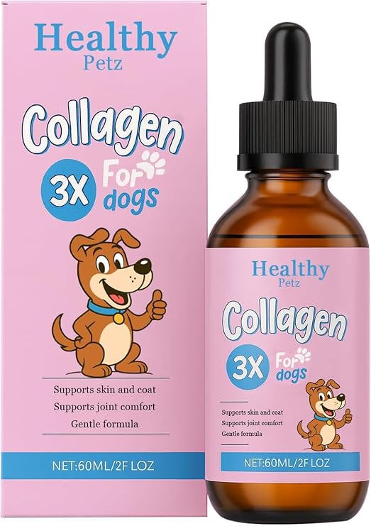 Healthy Petz Collagen for Dogs, Supports Joint Relief & Healthy Skin Coat, Gut Health, Premium Liquid Collagen Supplement, 2 fl.oz
