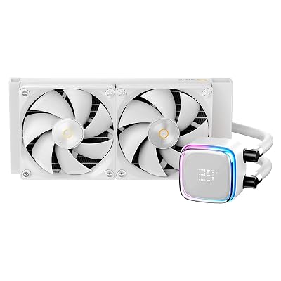 Ocypus Iota L24 Digital 240mm AIO CPU Liquid Cooler, 2×120mm PWM Fans 500–2000 RPM, ≤29 dBA, up to 77 CFM, ARGB Pump, USB 2.0 Display, Intel LGA 185117001200115X & AMD AM4AM5 White