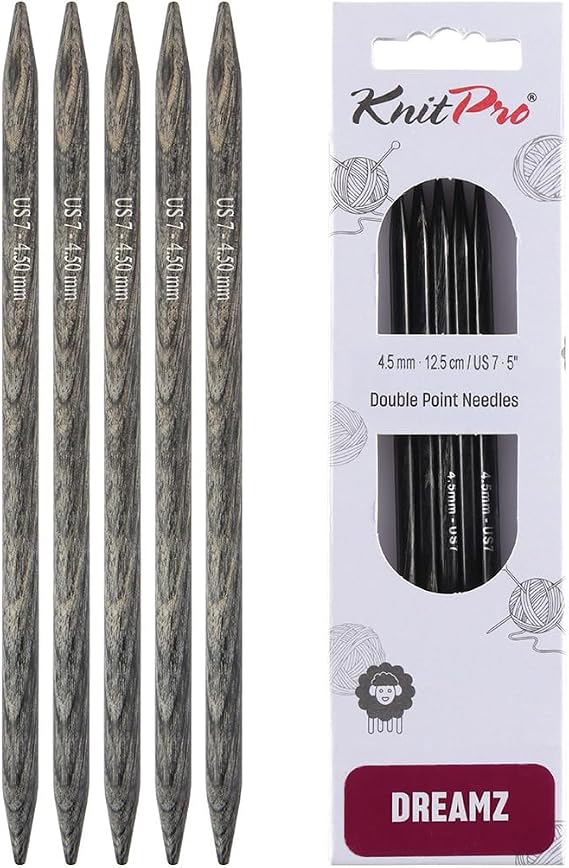 KnitPro Dreamz Double Pointed Needles 5" (12.5cm) | US Size 7 (4.5mm)