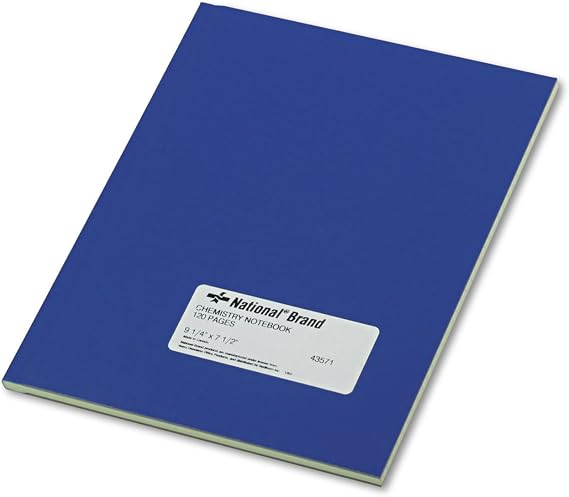 National Chemistry Notebook, Narrow Rule, Blue Cover, (60) 9.25 x 7.5 Sheets
