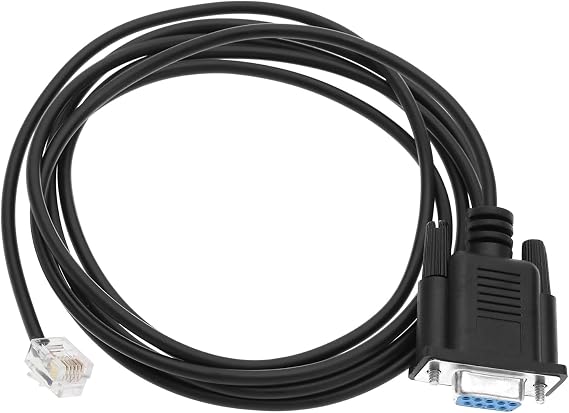 DB9 Serial RS232 to RJ11 RJ12 6P6C Adapter Cable Compatible with Sevo Drive Compatible with Leadshine Stepper Communication for APC PDU 940-0144A Cable Length 1.8M