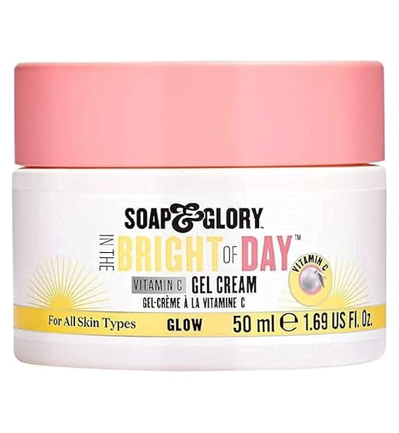 Soap & Glory In the Bright Of Day Vitamin C Gel Cream - Vitamin C Face Cream for All Skin Types - Reenergizing & Brightening Face Moisturizer (50ml)