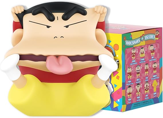 52TOYS Crayon Shinchan Comical Shinchan Blind Box, 1PC Action Figure Collectible Toy Kawaii Creative Gift Room Decor Desktop Decoration, Gift for Birthday Party