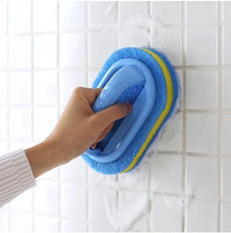 Dayanıklı Sünger Fırça 3 Katlı Lavabo Mutfak Banyo Bulaşık Yıkama Fırçası 3 Katlı Fırça