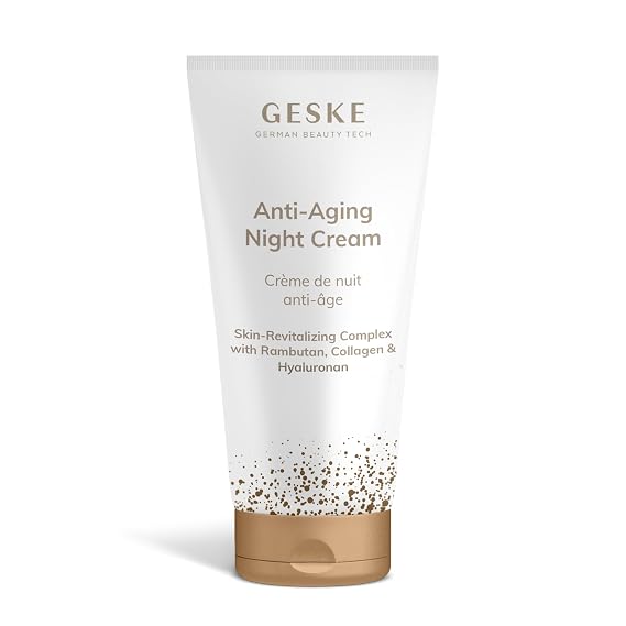 GESKE Anti-Aging Night Cream | Moisturizing Skin Cream with Hyaluron | Anti-Wrinkle Cream for Age-Defying Beauty | Vegan Formula | Suitable for Men, Women & All Genders | Complements GESKE Devices