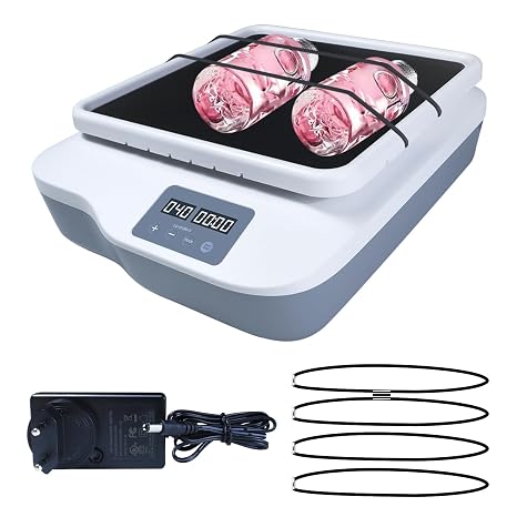 Digital Orbital Shaker Mixer w/Adjustable Speed Range 40-200RPM, Max.Load Capacity 2KG/4.4LBS, Orbital Rotator Shaker w/Timed and Continuous Modes, LED Display of Speed and Time for Lab School