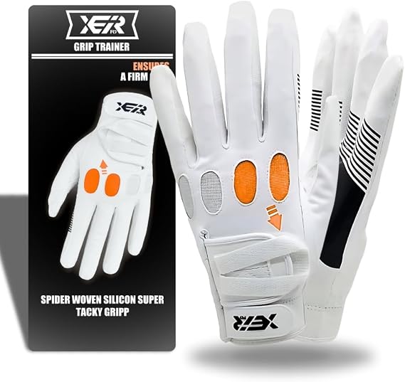 Golf Grip Trainer Glove - Golf Grip Training Aid Made for Fixing Slice & Elimating Hook - Optimal Grip with 100% AAA Synthetic Tacky Leather Golf Gloves (Women's X-Small)