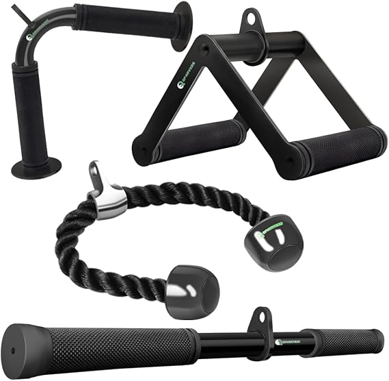 QPARVERS Cable Machine Attachment Set LAT Pulldown Attachments Weight Machine Accessories for Home Gym