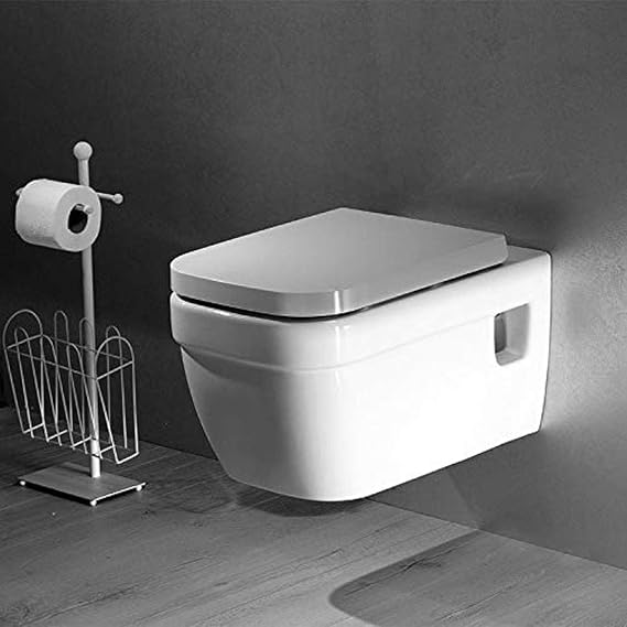 018200 Noura Ceramic Wall Toilet Mount, White