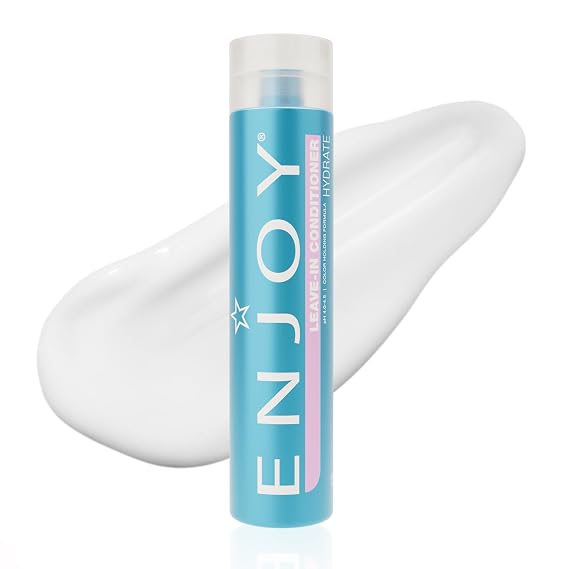 Enjoy Leave In Conditioner - Eliminates Frizz Cleansing Moisturizing Smoothing - Sulfate Free For Thick Coarse or Curly Hair (10.1 Fl Oz)
