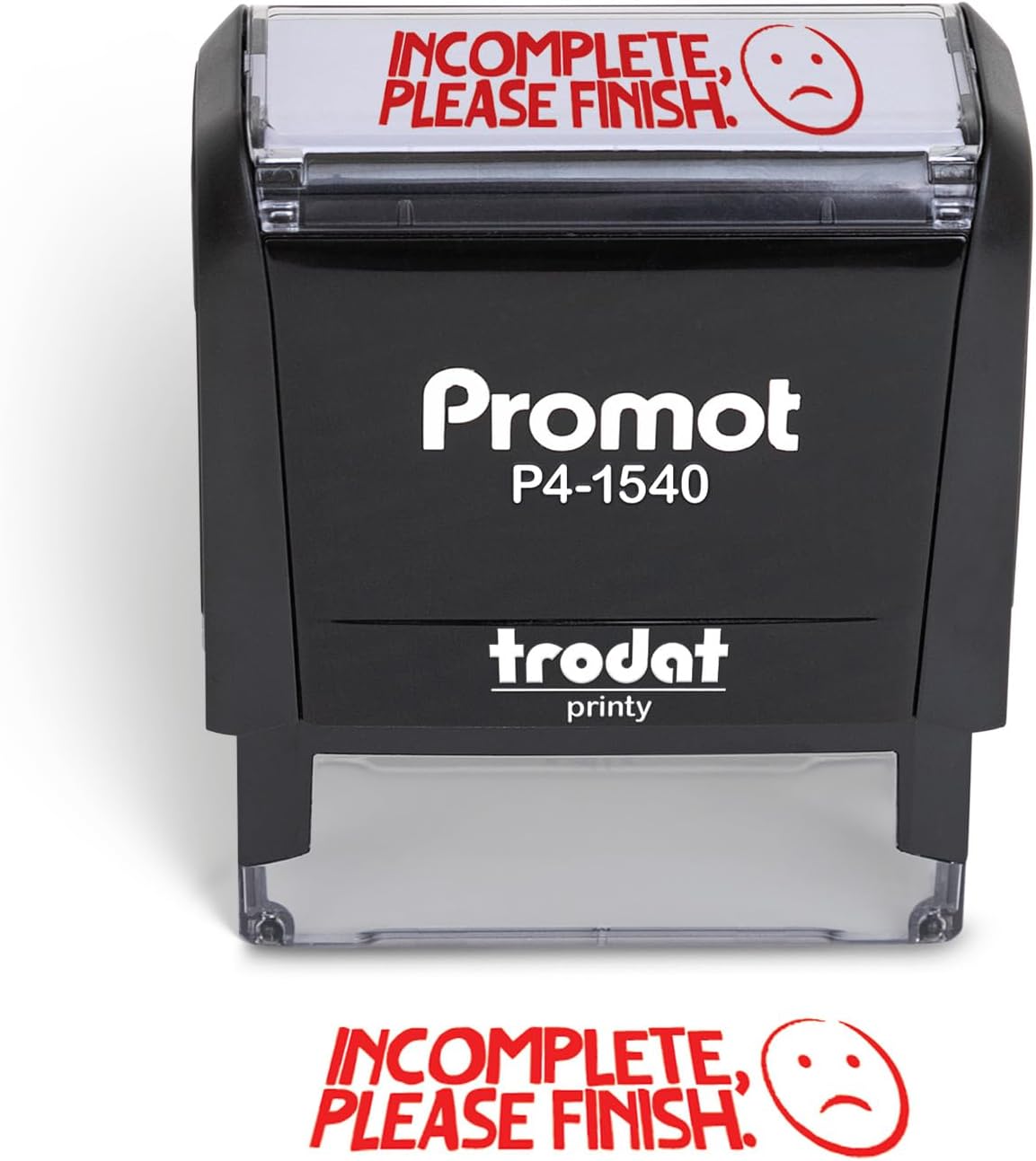Promot Teacher Stamp - Self Inking Teacher Stamps for Kids, Classroom, or Homeschool Use - Encouraging “Incomplete Please Finish” Feedback Tool for Teachers, Grading Stamps for Teachers & Rewards