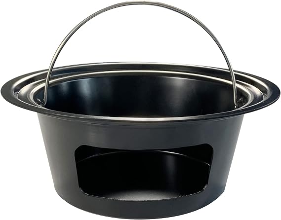 Ash Can with Folding Handle Compatible with Large Big Green Egg,Charcoal Ash Collector Must Haves Green Egg Accessories Carbon Steel Ash Pot High Temperature Resistance Kamado Ash Basket