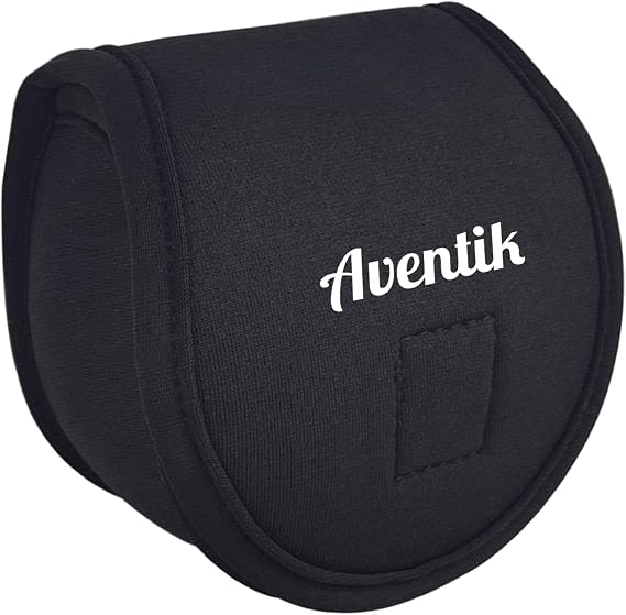 Aventik Neoprene Fly Fishing Reel Case Pouch Cover Fitting 5/6 7/8wt Fly Reel Storage (Black, 1-PACK 5/6)