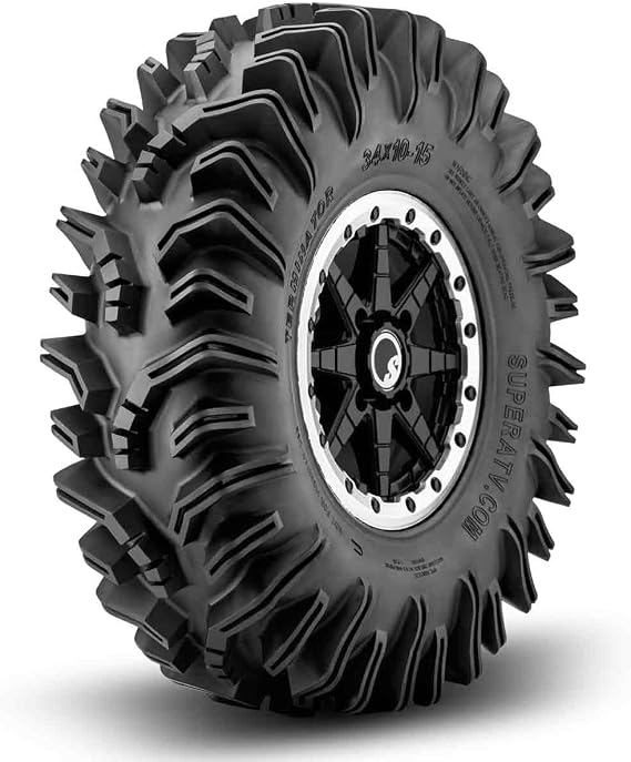 SuperATV Terminator Mud Tire - RZR, X3, General, Maverick, Ranger, Rock & All Terrain UTV - (26.5x10-14)