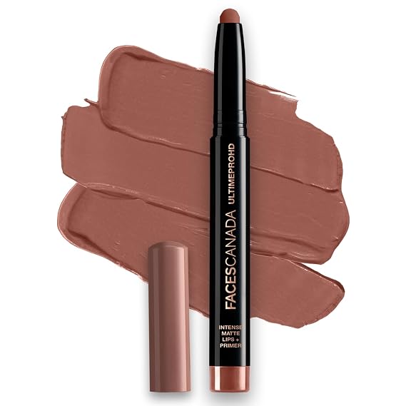 FACESCANADA Hd Intense Matte Lipstick, Feather Light Comfort, 10 Hrs Stay, Primer Infused, Flawless Hd Finish, Made In Germany, Brown, Red, Pink, Purple, Nude Lip Color, Expresso, 0.05 Oz